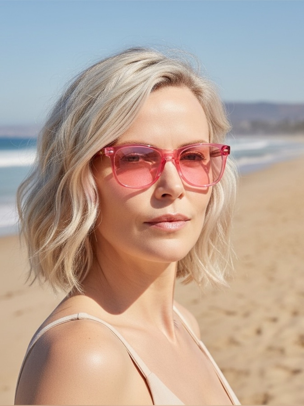 Rainbow Optx Translucent Rose Sunglasses